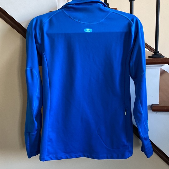 Sugoi 🔥 Blue Quarter Zip Up Fleece Lined Shirt Sz S - Picture 5 of 9